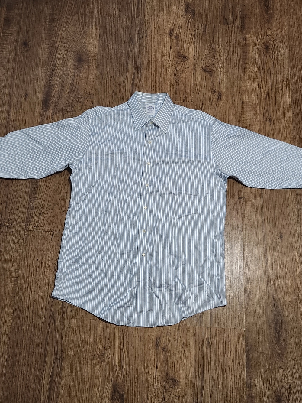 Brooks Brothers Light Blue and White Striped Dress Shirt